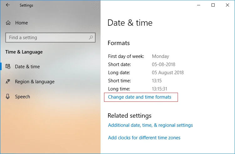 كيفية تغيير تنسيقات التاريخ والوقت في Windows 10