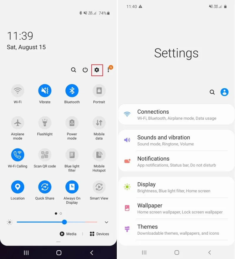 Androidの設定メニューにアクセスする方法