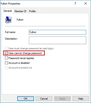 Hoe te voorkomen dat gebruikers het wachtwoord wijzigen in Windows 10