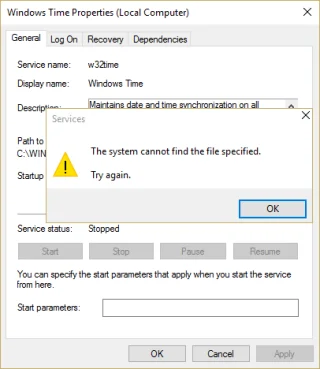 Fix Windows Time Service Doesn’t Start Automatically