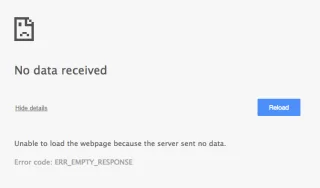 ERR_EMPTY_RESPONSE Google Chrome-fout oplossen