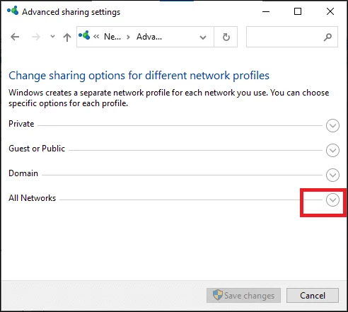 Reparar el uso compartido de archivos de Windows 10 que no funciona