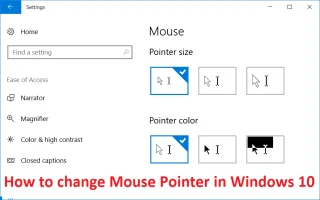 Hoe de muisaanwijzer te veranderen in Windows 10
