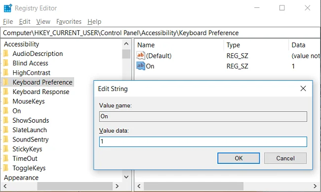 在 Windows 10 中啟用或禁用下劃線訪問鍵快捷方式