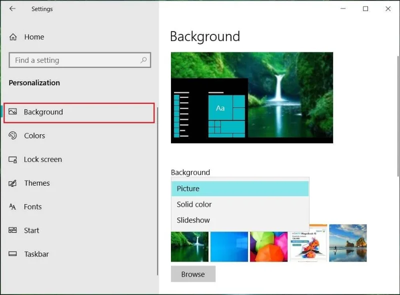 كيفية تغيير خلفية سطح المكتب في نظام التشغيل Windows 10