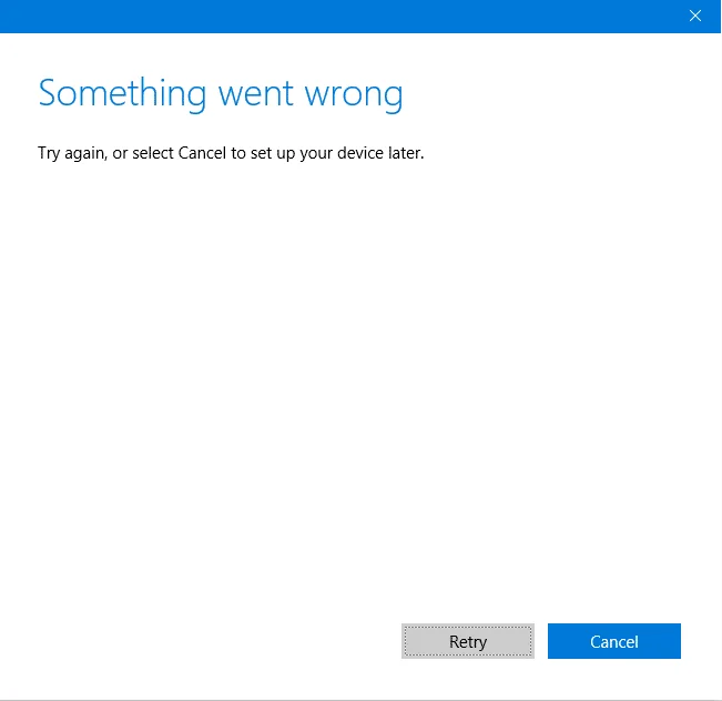 Fix Er ging iets mis tijdens het maken van een account in Windows 10