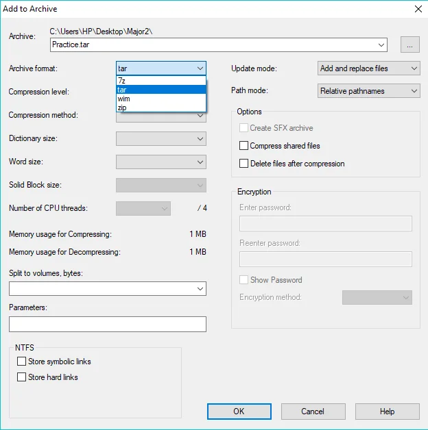 Windows 10でTARファイル（.tar.gz）を開く方法