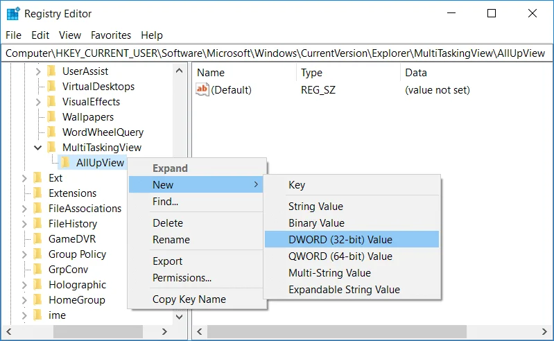 Schakel de knop Taakweergave uit in Windows 10