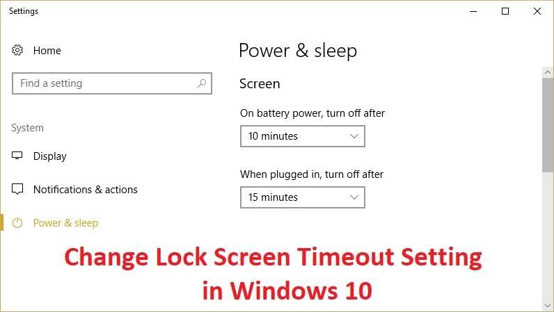 Time-outinstelling voor vergrendelscherm wijzigen in Windows 10