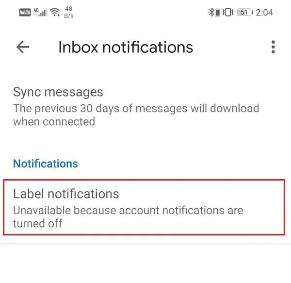 GmailアプリがAndroidで同期されない問題を修正
