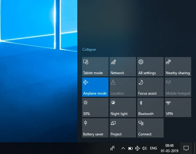 Windows10で機内モードがオフにならない[解決済み]