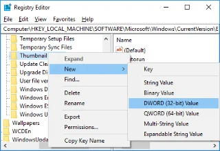 Windows10のサムネイルキャッシュの自動削除を停止する