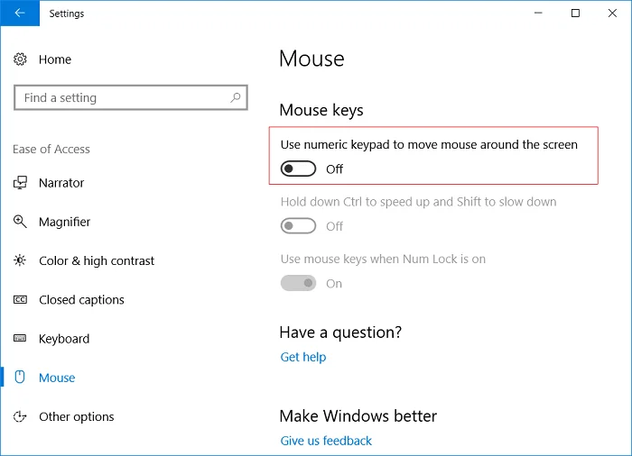 Numeriek toetsenbord werkt niet in Windows 10 [OPGELOST]