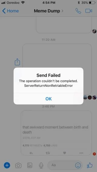 Fix Kan geen fotos verzenden op Facebook Messenger