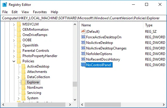 Schakel het Configuratiescherm en de Windows 10 Instellingen-app in of uit