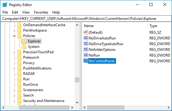 Schakel het Configuratiescherm en de Windows 10 Instellingen-app in of uit