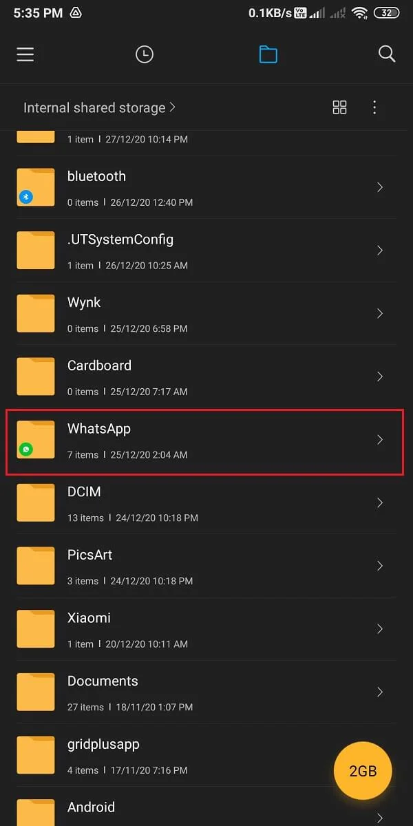 ギャラリーに表示されないWhatsapp画像を修正する方法