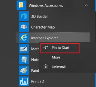 Cara memasang Internet Explorer pada Windows 10