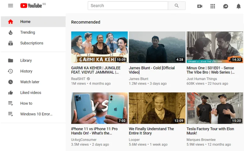 YouTubeのブロック解除