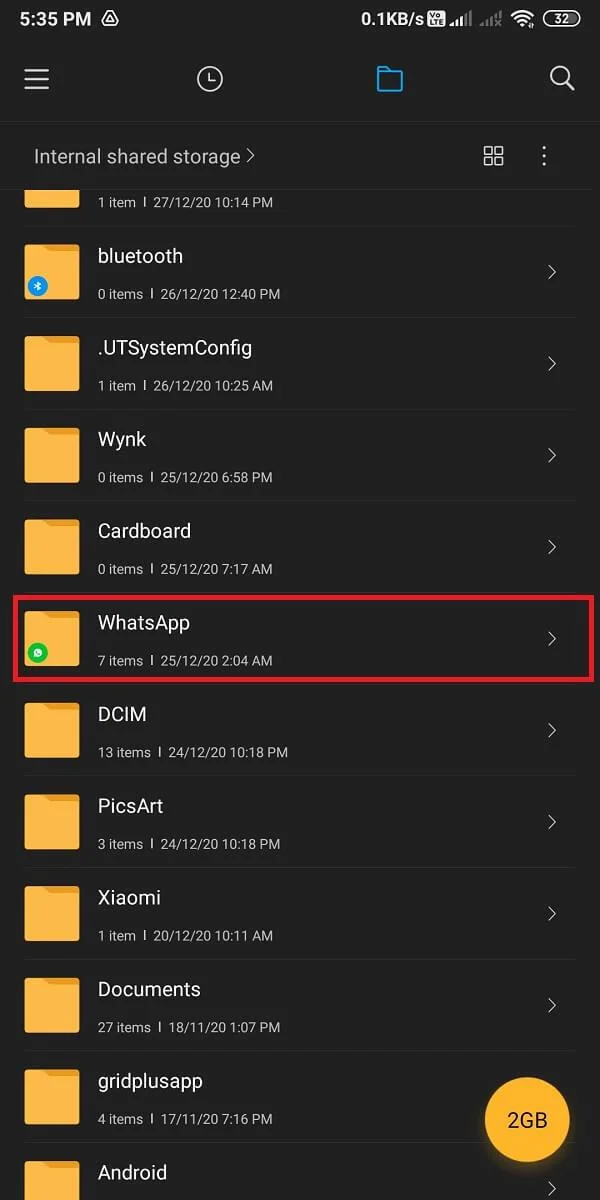 ギャラリーに表示されないWhatsapp画像を修正する方法