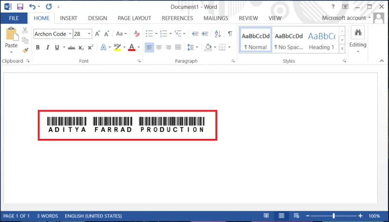 كيفية إنشاء رمز شريطي باستخدام Microsoft Word