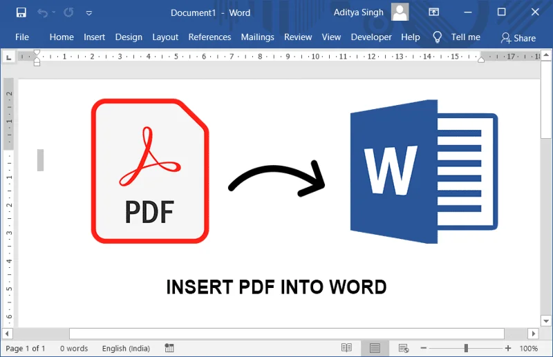 Cara Memasukkan PDF ke dalam Dokumen Word
