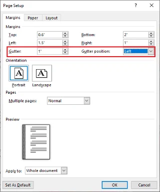 Cómo configurar márgenes de 1 pulgada en Microsoft Word