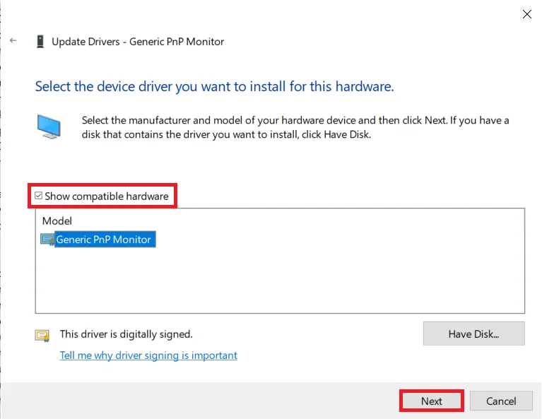 Windows10での一般的なPnPモニターの問題を修正