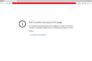 Fix Kan niet veilig verbinding maken met deze pagina Fout in Microsoft Edge