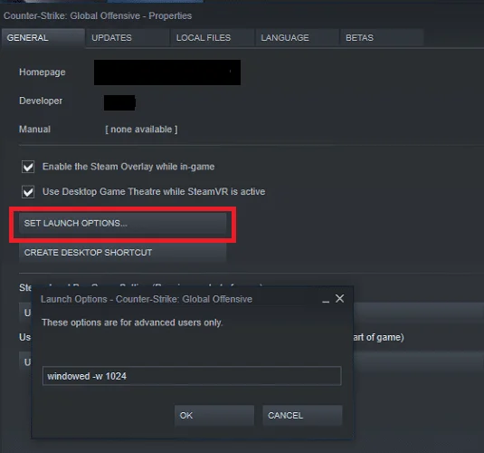 نحوه باز کردن Steam Games در حالت Windowed