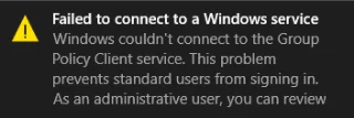 Fix Windows kon geen verbinding maken met de Group Policy Client-service