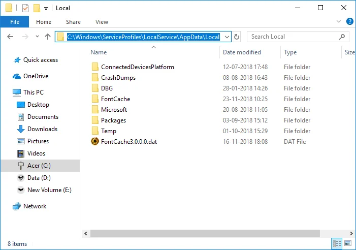 Herbouw lettertypecache in Windows 10