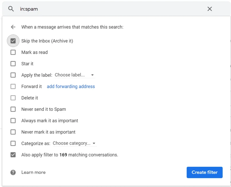 Hoe automatisch spam-e-mails in Gmail te verwijderen