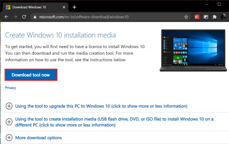 如何使用媒體創建工具創建 Windows 10 安裝媒體