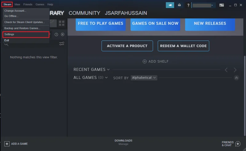 نحوه رفع خطای عدم بارگیری فروشگاه Steam