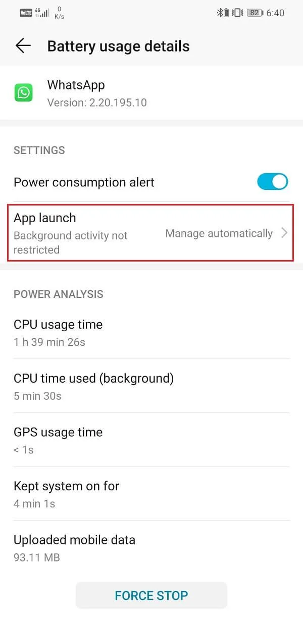 Reparar la llamada de WhatsApp que no suena en Android
