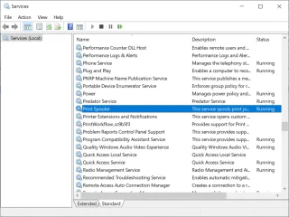 Hoe de afdrukwachtrij wissen in Windows 10?