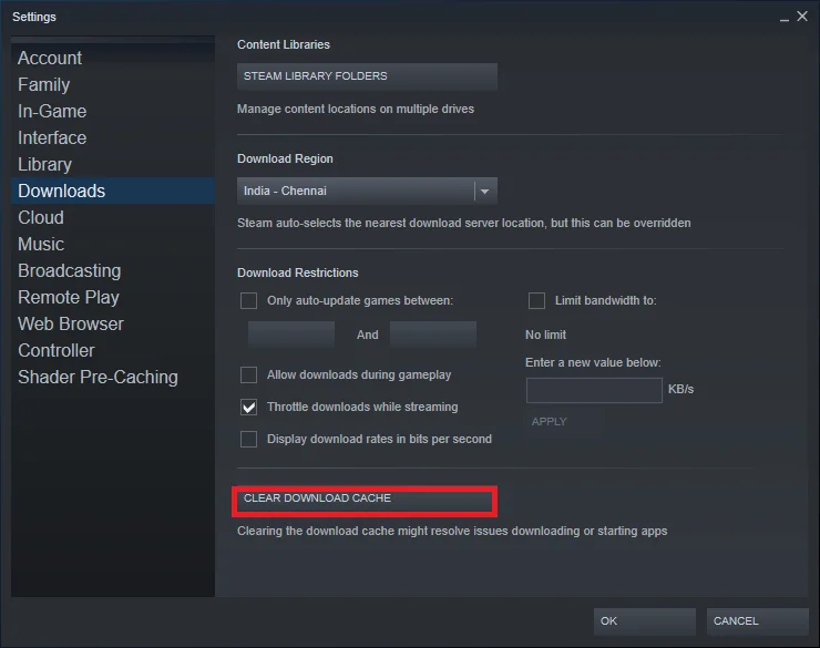 نحوه رفع عدم دانلود بازی های Steam