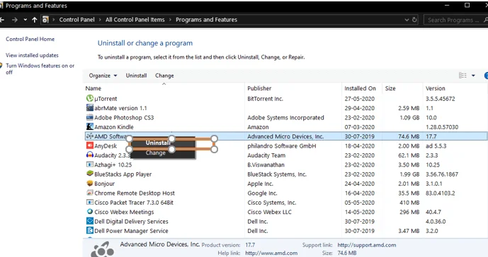 Reparar el error de AMD Windows no puede encontrar Bin64 –installmanagerapp.exe