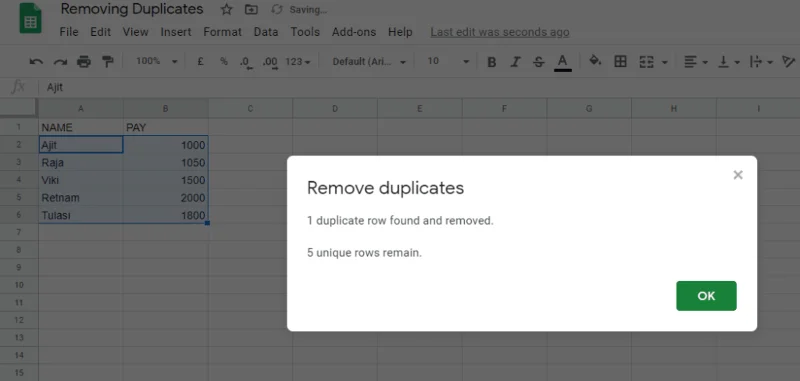 6 Cara Menghapus Duplikat Di Google Sheets