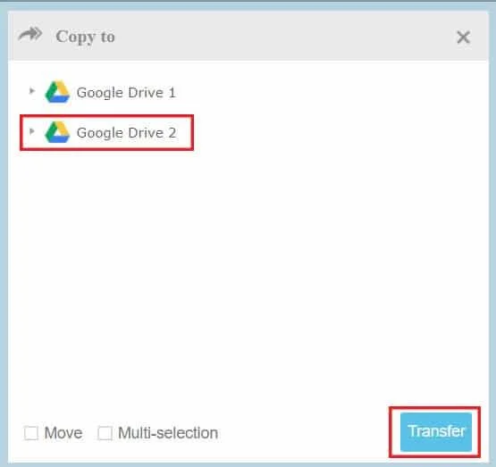 如何將文件從一個 Google Drive 移動到另一個