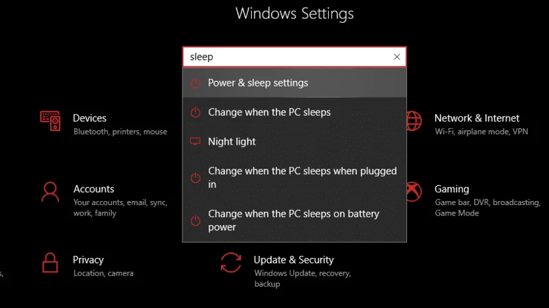 Fix Computer gaat niet naar slaapstand in Windows 10