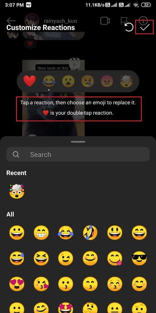 如何使用自定義表情符號對 Instagram 消息做出反應 如何使用自定義表情符號對 Instagram 消息做出反應
