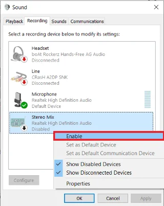 Bagaimana Mengaktifkan Stereo Mix di Windows 10?