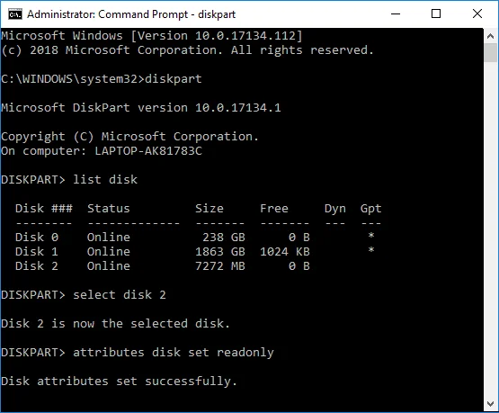 在 Windows 10 中啟用或禁用磁盤寫保護