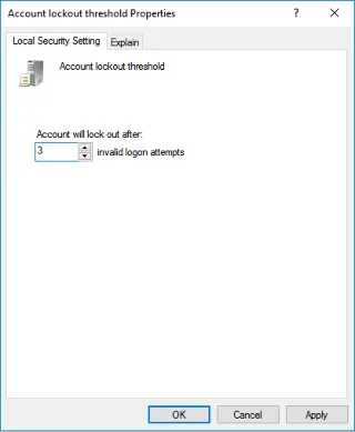 Beperk het aantal mislukte inlogpogingen in Windows 10