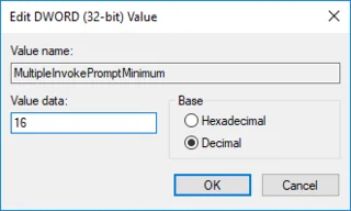 Fix contextmenu-items die ontbreken wanneer meer dan 15 bestanden zijn geselecteerd