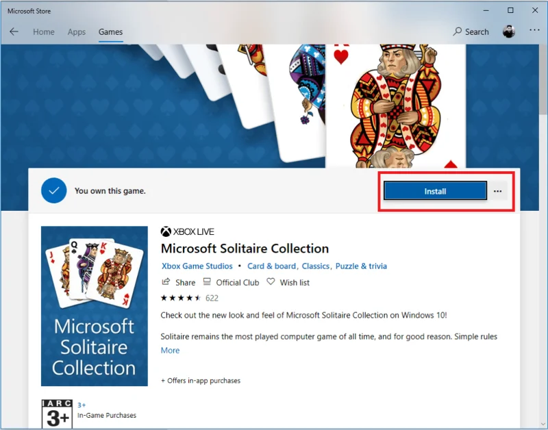 Fix Kan Microsoft Solitaire Collection niet starten
