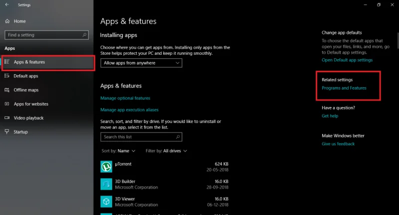 Internet Explorer verwijderen uit Windows 10