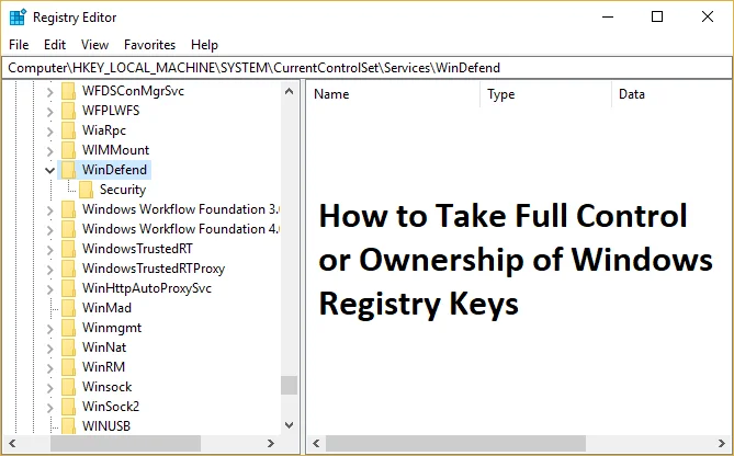 Cara Mengambil Kawalan Penuh atau Pemilikan Windows Registry Keys Cara Mengambil Kawalan Penuh atau Pemilikan Windows Registry Keys